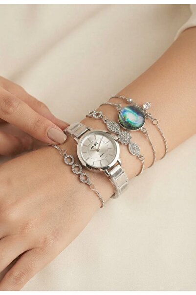 unbranded Luxury Women's Set (Elegant Watch and 4 Matching Zipper Bracelets)