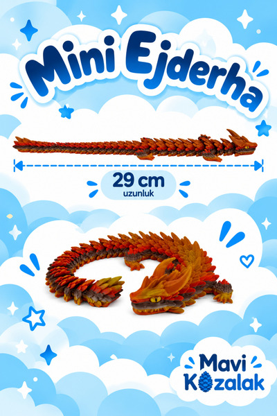 29 cm Mini Ejderha – Hareketli Eklemli Ejderha Figürü