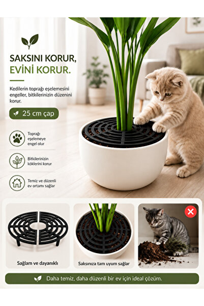 Tofu Saksı Toprak Koruyucu 2 Adet | 3 Farklı Ebat | Çap 12cm - 18 cm - 25 cm