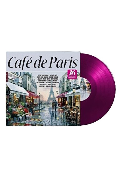 Café de Paris Plak Limited Edition - Edith Piaf, Dalida, Aznavour, Montand (Mor Renkli Plak)