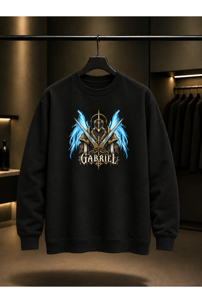 fame-stoned Ultrakill Gabriel Divine Blade Printed Unisex 100% Cotton Black C...