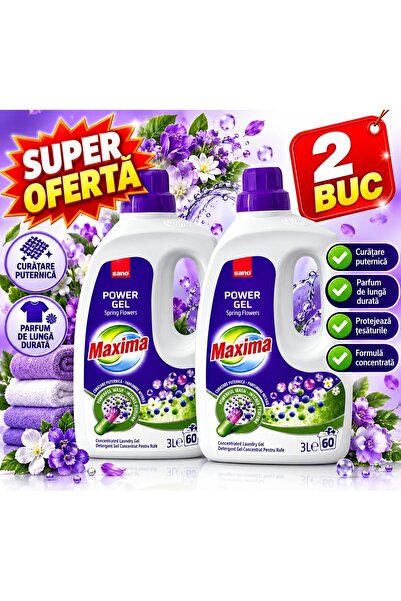 Sano Σετ 2 τεμαχίων Maxima Power Gel Spring Flowers – Συμπυκνωμένο απορρυπαντ...