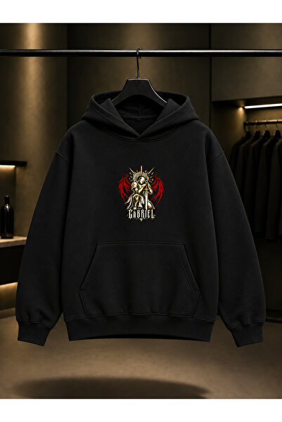 fame-stoned Ultrakill Gabriel Fallen Printed Unisex 100% Cotton Black Hooded ...