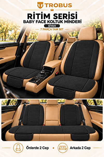 TROBUS Ritim Renault Megane 4 2016 ve Sonrası Baby Face 7'li Koltuk Minderi S...