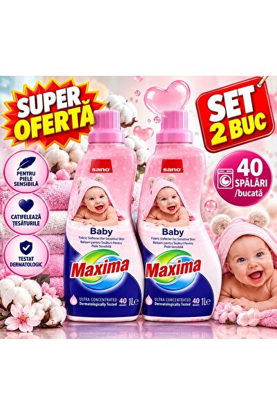 Sano Σετ 2 τεμαχίων Maxima Baby – Υπερσυμπυκνωμένο μαλακτικό υφασμάτων για ευ...