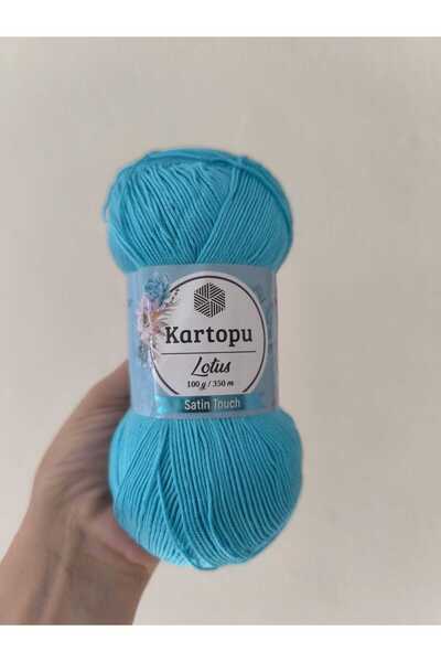 Kartopu Lotus Hand Knitting Yarn 100 Gr K512 Turquoise Lot 71767