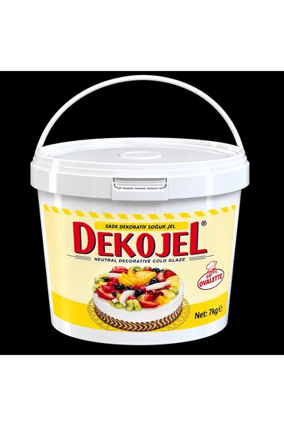 ovalette Dekojel Sade Dekoratif Soğuk Jel 7 kg – Pasta ve Tatlılar İçin Dekoratif Soğuk Glazür