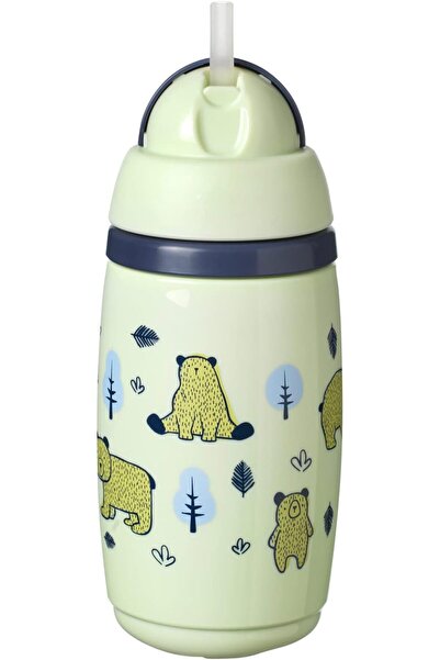 tommee tippee Insulated Active Straw Cup, 266ml, Spill-Proof Toddler Water Bo...