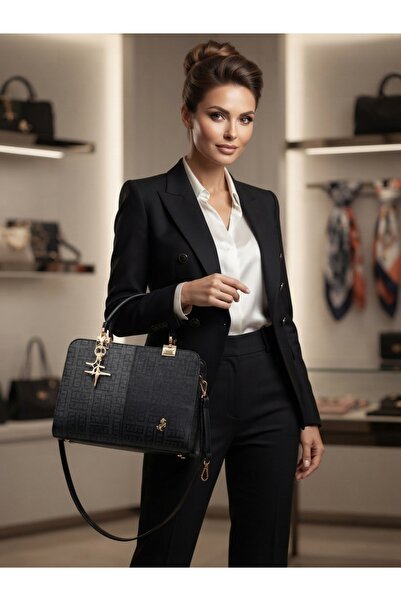 Miami Polo Club Very Stylish 7-Compartment Hand and Shoulder Bag with Star Ch...