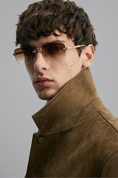 Y-LONDON EXCLUSİVE Rocky Gold Frame Sunglasses |   Uv400 Protection Metal Fra...