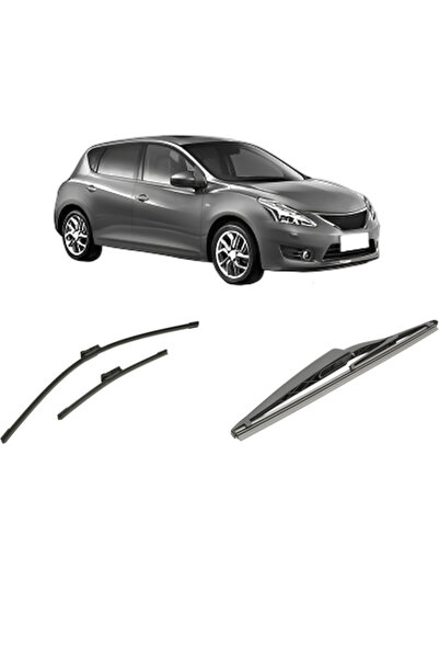 Bosch Set of 3 Wiper Blades for Nissan Pulsar Hatchback (C13) 2012-2015