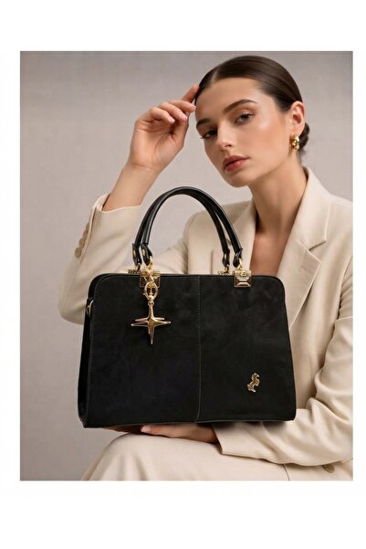 Miami Polo Club Very Stylish 7-Compartment Hand and Shoulder Bag with Star Ch...