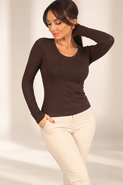 By Saygı Women's Finger-Through Modal Blouse