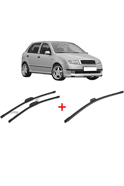 Bosch Set of 3 wipers SKODA FABIA I (6Y2) 1999-2008, for windshield and rear ...
