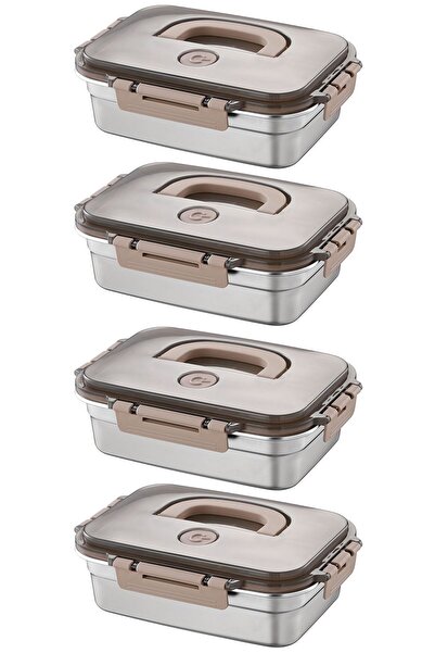 Chavin 4 Pieces Stainless Steel 1500 ml Food Fruit Meat Refrigerator Nutritio...