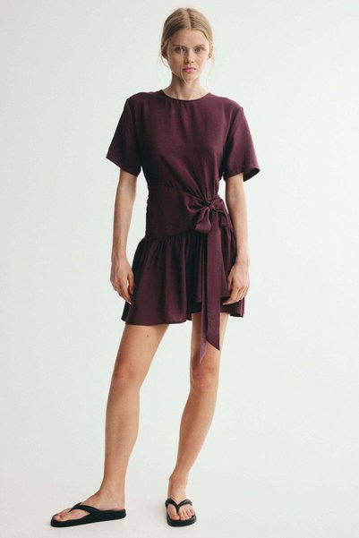 H&M Tie-detail viscose-blend dress