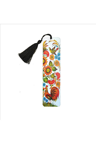 Sadrazam Rooster Pattern Printed Bookmark 5X19 Bookmark-120