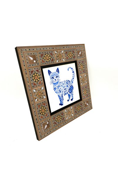 Sadrazam Life Is Better Together Printed 20X20 Mdf Levant Table 1G-Motiflikedi1