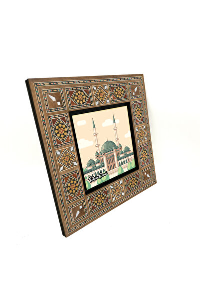 Sadrazam Изображение на джамията Таксим, отпечатано, 20x20 MDF, Левантска кар...