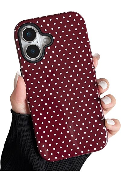 GENERAL ZTOFERA for iPhone 16 Case Fit for MagSafe, Dots Pattern-White