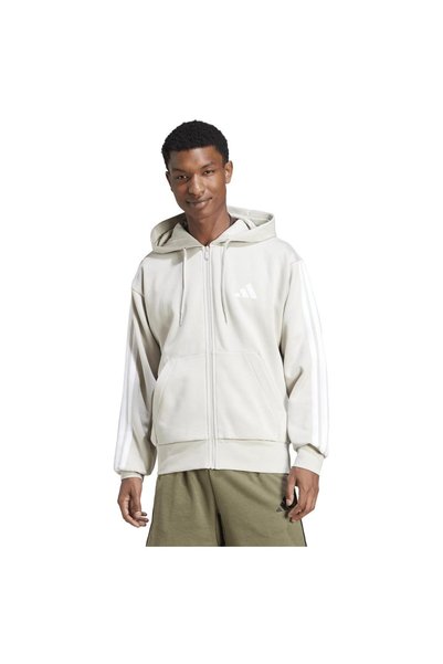 adidas Ανδρικό Φούτερ Essentials Φλις με Πλήρες Φερμουάρ και 3 Ρίγες Μ