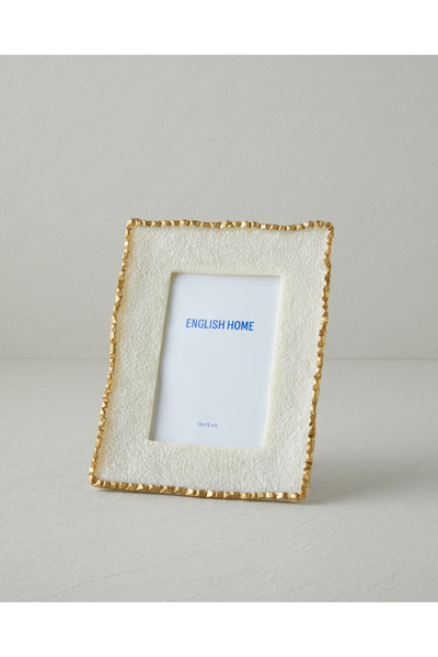 English Home Ariella Reçine Çerçeve 10x15 cm Beyaz – Gold