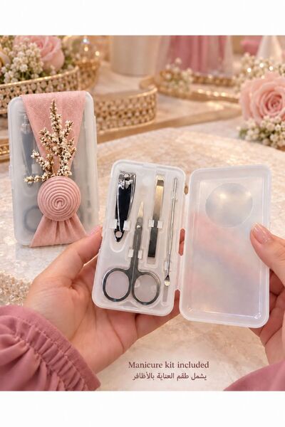 Generic 12 Pink Manicure Kit Wedding Favours - Customisable | ١٢ توزيعة طقم أ...