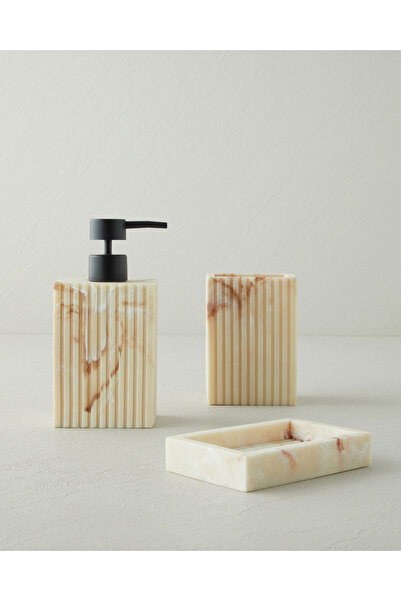 English Home Lydia Polyresin 3'lü Banyo Seti Naturel