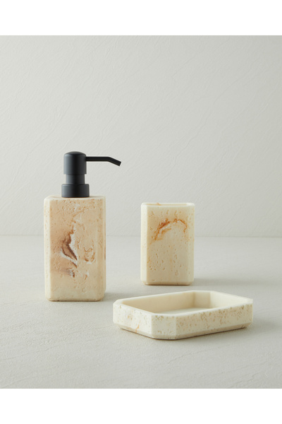 English Home Mariee Polyresin 3'lü Banyo Seti Naturel