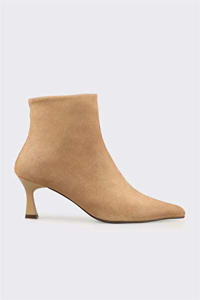 Elle Shoes Taba Deri Kadın Klasik Bot