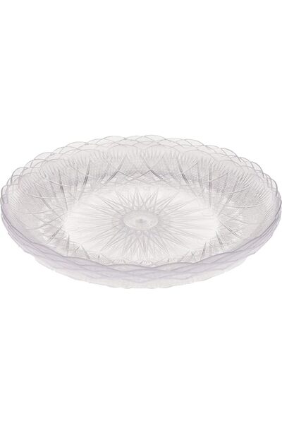 Hotpack Elegant Crystal Clear Plastic Plates, 18cm | Disposable Serving Dishe...