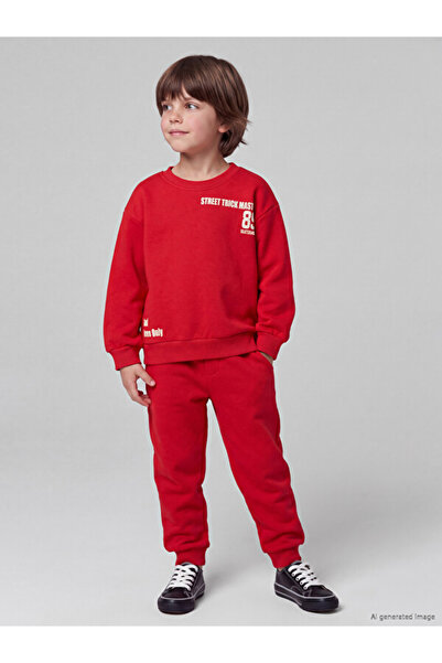 LC Waikiki Timeless Clothing & Timeless Choices Letter Printed Boys' Tracksui...