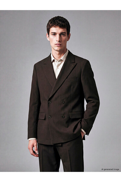 LC Waikiki I Standart Fit Striped Double Breasted Men's Blazer Jacket from Fr...