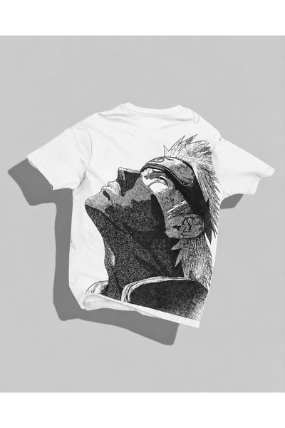 Nulivez Kakashi Hatake Anime Printed Oversize T-Shirt Unisex Black White