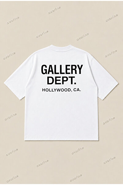 Moon Dancer Gallery Dept Hollywood Ca Printed Oversize Unisex Boxy Cut 100% C...