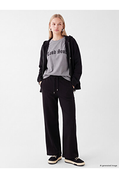 LC Waikiki Rmz Gi̇yi̇m Farkiyla Women's Thick Sweatpants with Waist Cord