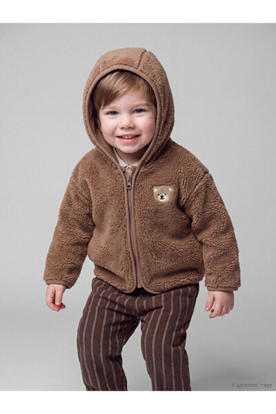 LC Waikiki Esvab • Modern & Distinctive Hooded Embroidered Plush Baby Boy Car...