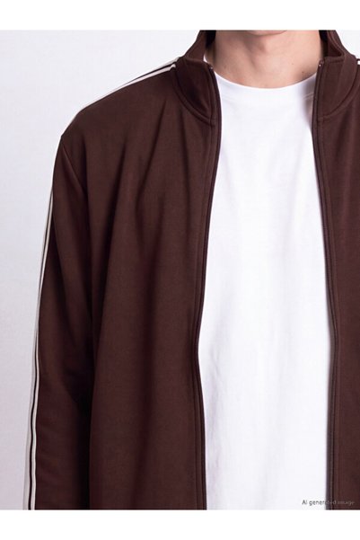 LC Waikiki Standard Fit Upright Roba Collar Men's Zipper Sweatshirt for Style Enthusiasts from Uzg Store