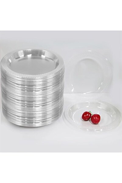 AZONEE 6 Inch Clear Plastic Plates 100 Pack, Disposable Dessert & Appetizer P...