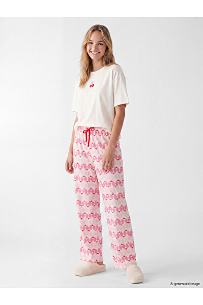 LC Waikiki Timeless Clothing & Timeless Choices Printed Women's Capri Pajama Set