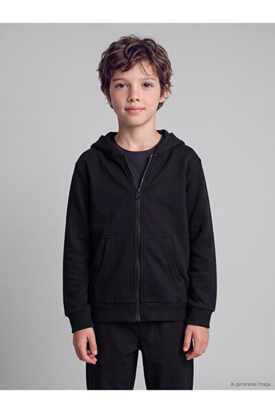 LC Waikiki Esvab • Modern & Distinctive Hooded Boys' Zip-Up Sweatshirt