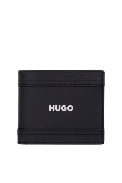 HUGO Ανδρικό Δερμάτινο Πορτοφόλι Μαύρο 50573576-001