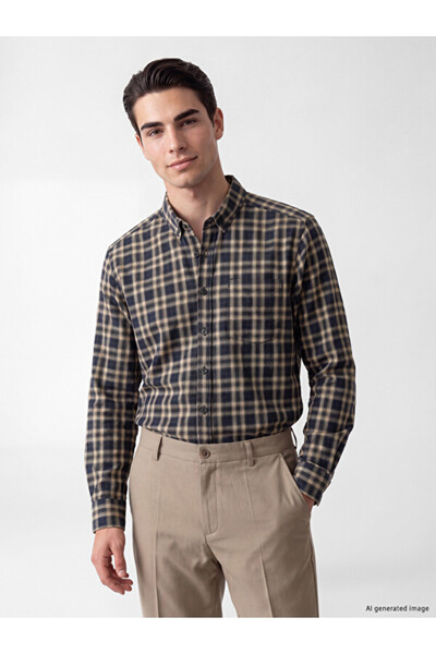 LC Waikiki Esvab • Modern & Distinctive Regular Fit Checkered Embroidered Gab...