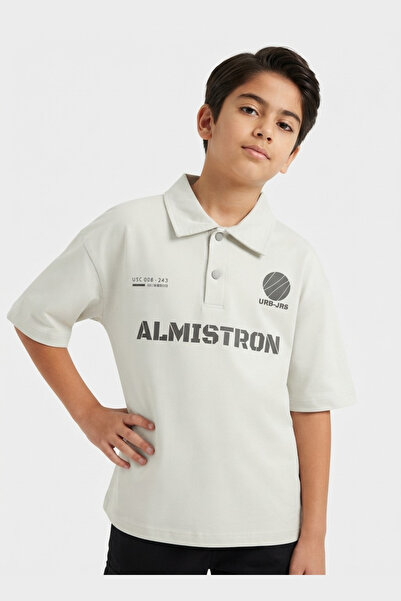 AUXOM Boys' Polo T-Shirt - Silver Grey