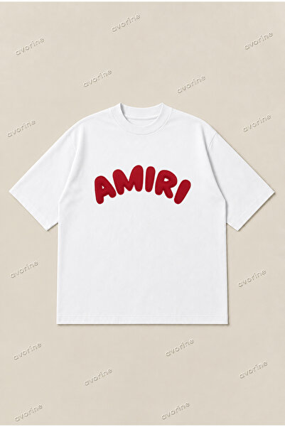 Moon Dancer Amiri crveni logo, široka unisex majica sa širokim krojem, 100% p...
