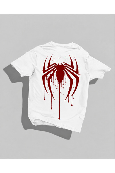 Nulivez Spider-Man Anime Printed Oversize T-Shirt Unisex Black White