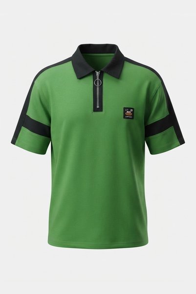 AUXOM Boys' Polo T-Shirt - Half Sleeve - Green