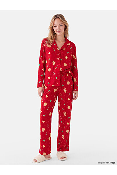LC Waikiki Timeless Clothing & Timeless Choices New Year's Themed Women's Paj...