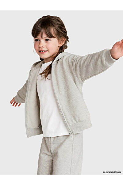 LC Waikiki Esvab • Modern & Distinctive Hooded Girls' Thick Zippered Sweatshirt