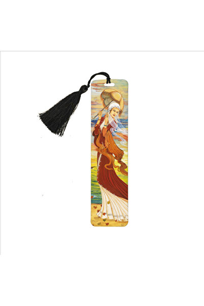 Sadrazam Girl with Umbrella Printed Bookmark 5X19 Bookmark-112